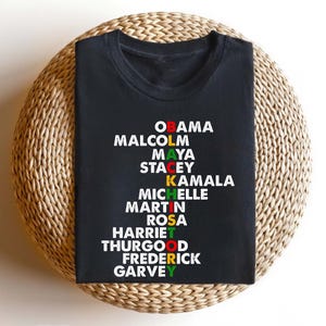 Black Leaders T-Shirt, Black History Month Shirt, Celebrate School Black History Shirt, Black Historical Icons Tee, Melanin Empowerment Tee