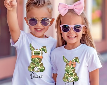 Custom Easter Camo T-Shirt: Egg Hunter Bunny Shirt