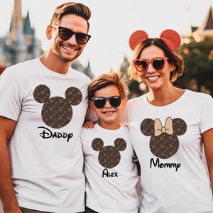 Personalized Disney Designer T-Shirt,Matching Disney Shirt,Disney Mickey Minnie Tee,Minnie Mouse Shirt,Disney Trip Shirt,Disney Vacation Tee