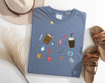 Comfort Colors Nurse Humor Shirt: RN Graphic Tee - Medical Gift