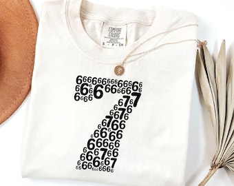 Comfort Colors® 67 Six Seven Meme Shirt: Cool 6 7 Graphic Tee, Funny Matching Tshirt, Trendy 67 Style Top, Fun Everyday Meme Shirt