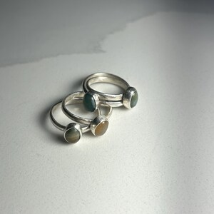 Earthstone Stacking Rings - Etsy