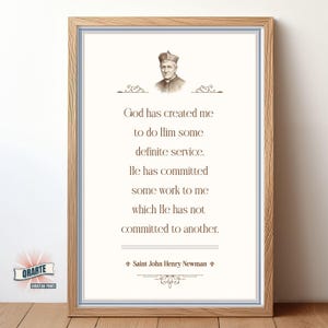 St John Henry Newman Poster: Theology Quote Print, Catholic Academia Wall Art (Digital Download)