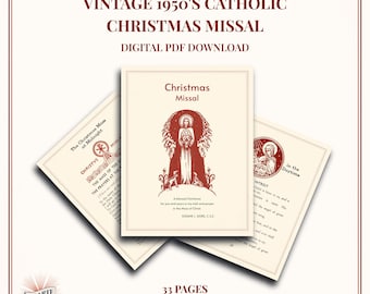 Vintage Catholic Christmas Missal, Traditional Mass, Latin and English Liturgy (Digital Download)