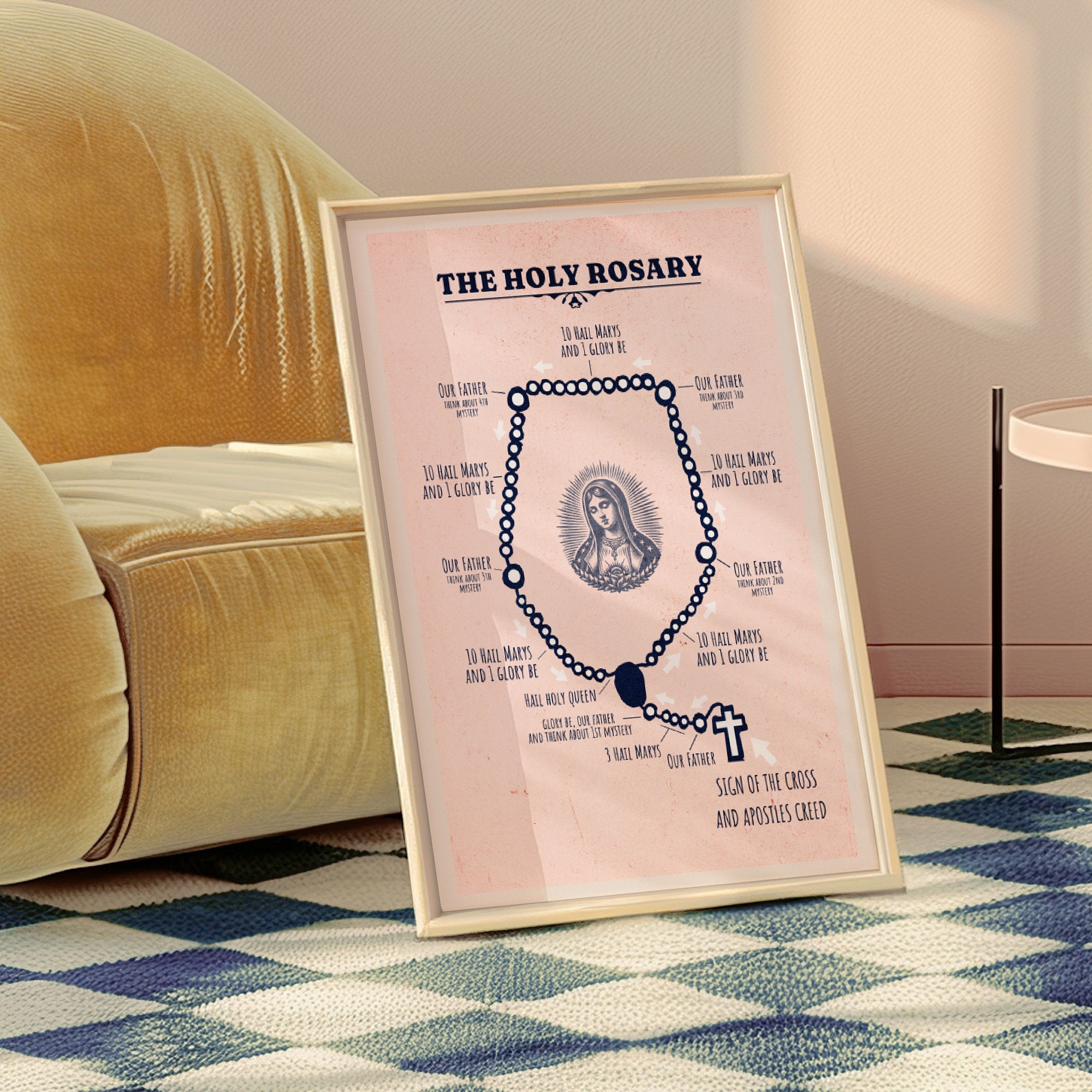 Catholic Inkography Printable Poster of the Holy Rosary: Catholic Infographic on How to ...