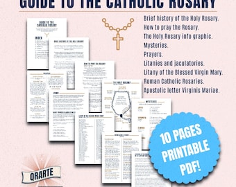 How to Pray the Rosary Guide: Catholic Printable Handbook (Digital Download)