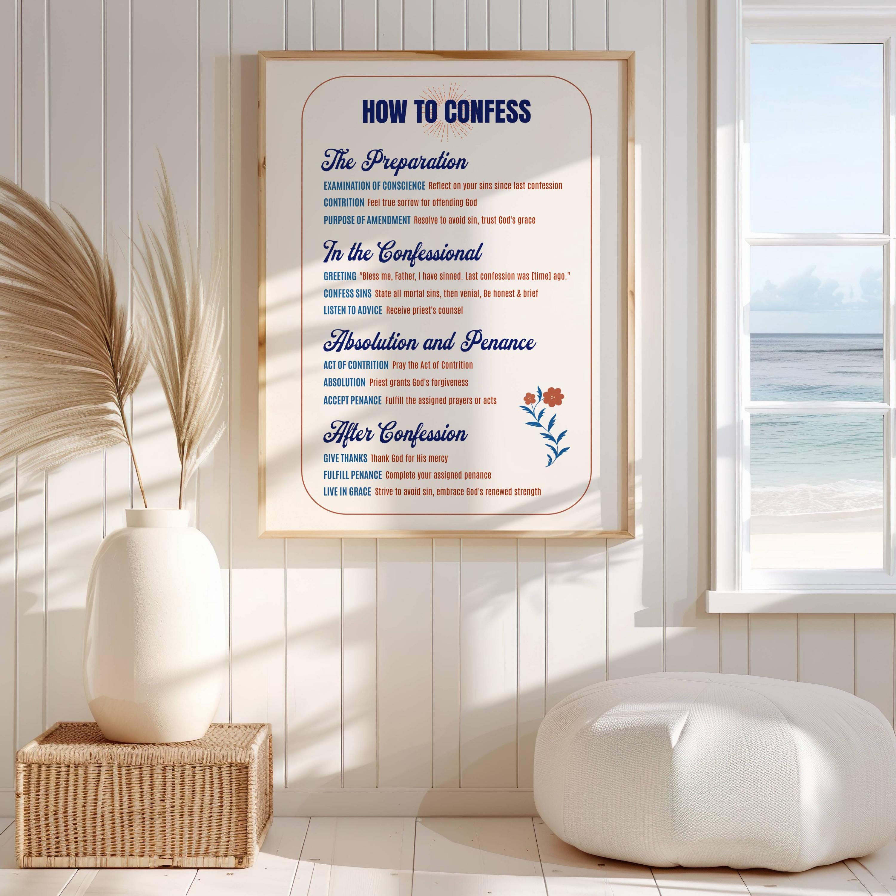 Catholic Inkography How to Confess Catholic Infographic Poster: Sacrament of Reconciliation ...
