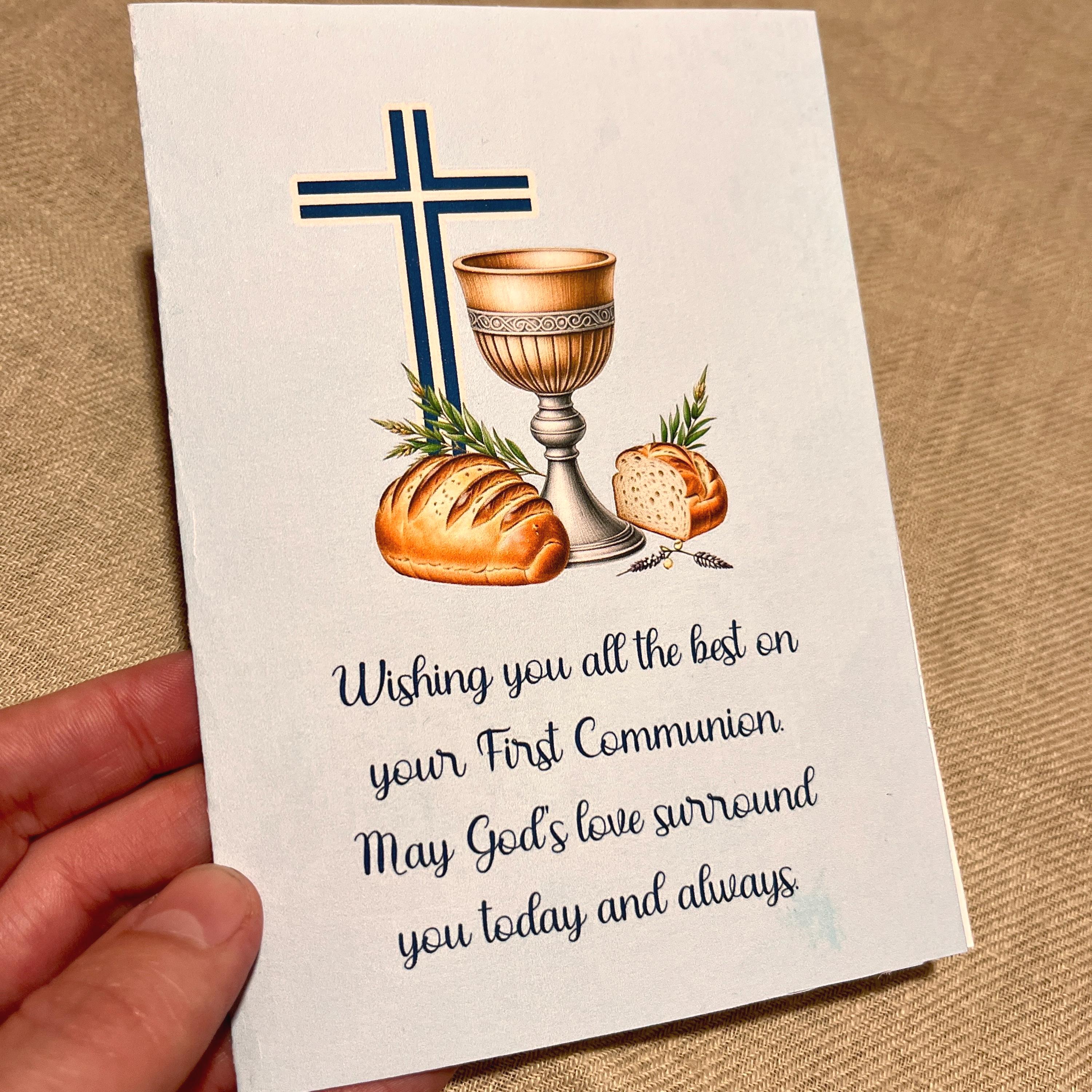 First Holy Communion Card: Catholic Gift for Boys and Girls (digital ...