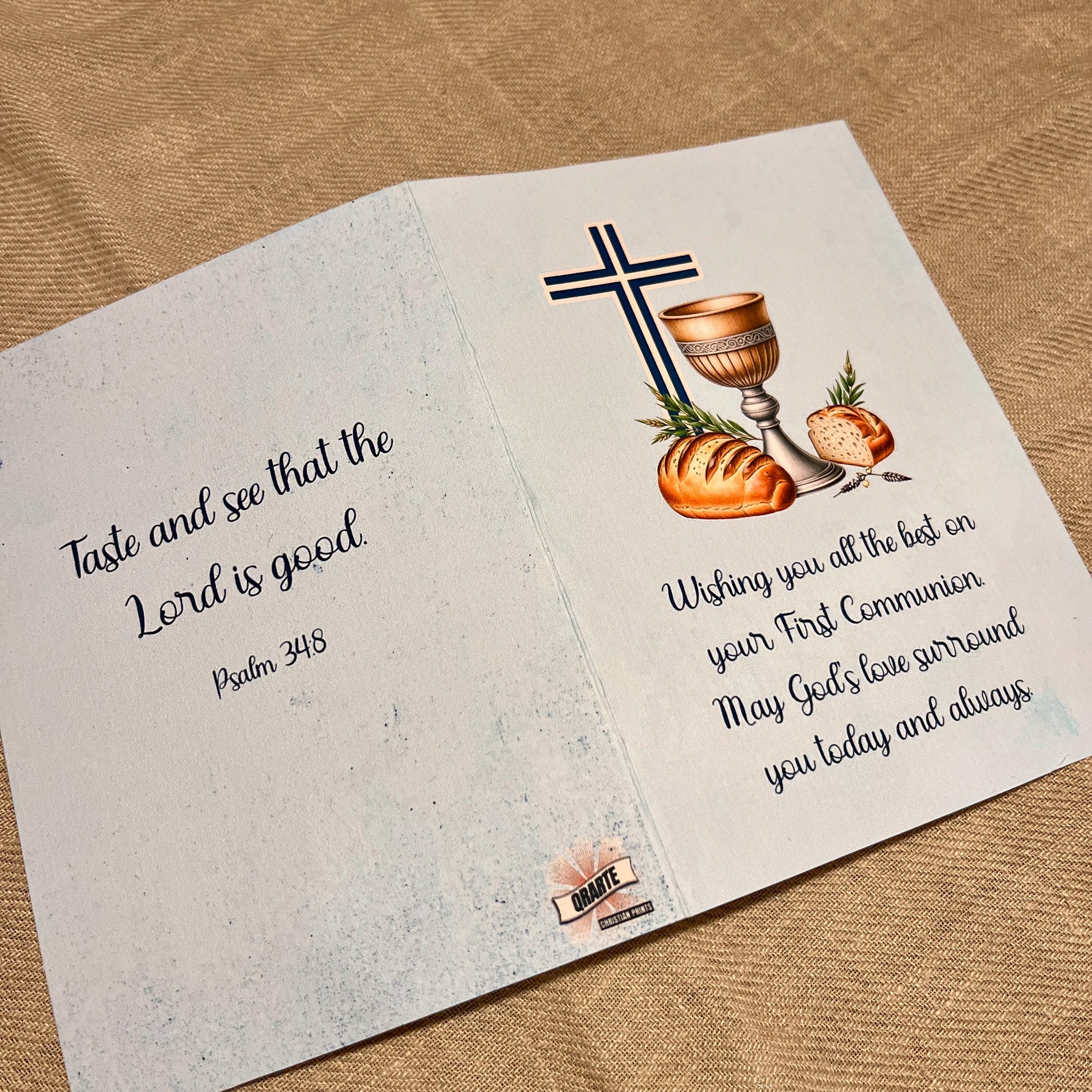 First Holy Communion Card: Catholic Gift for Boys and Girls (digital ...