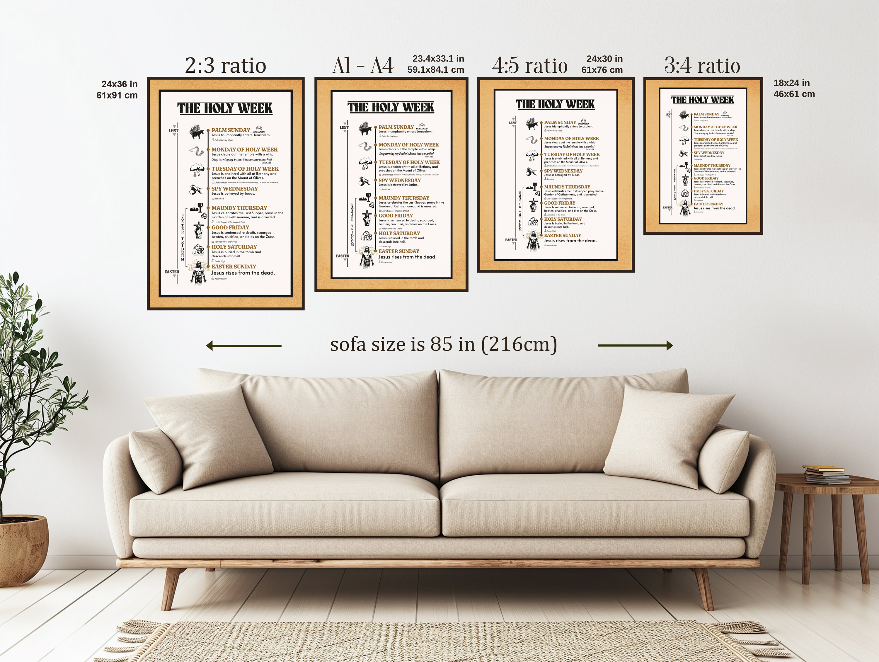 Holy Week Infograph Holy Week Infographic Print: Christian Educational Poster on the ...