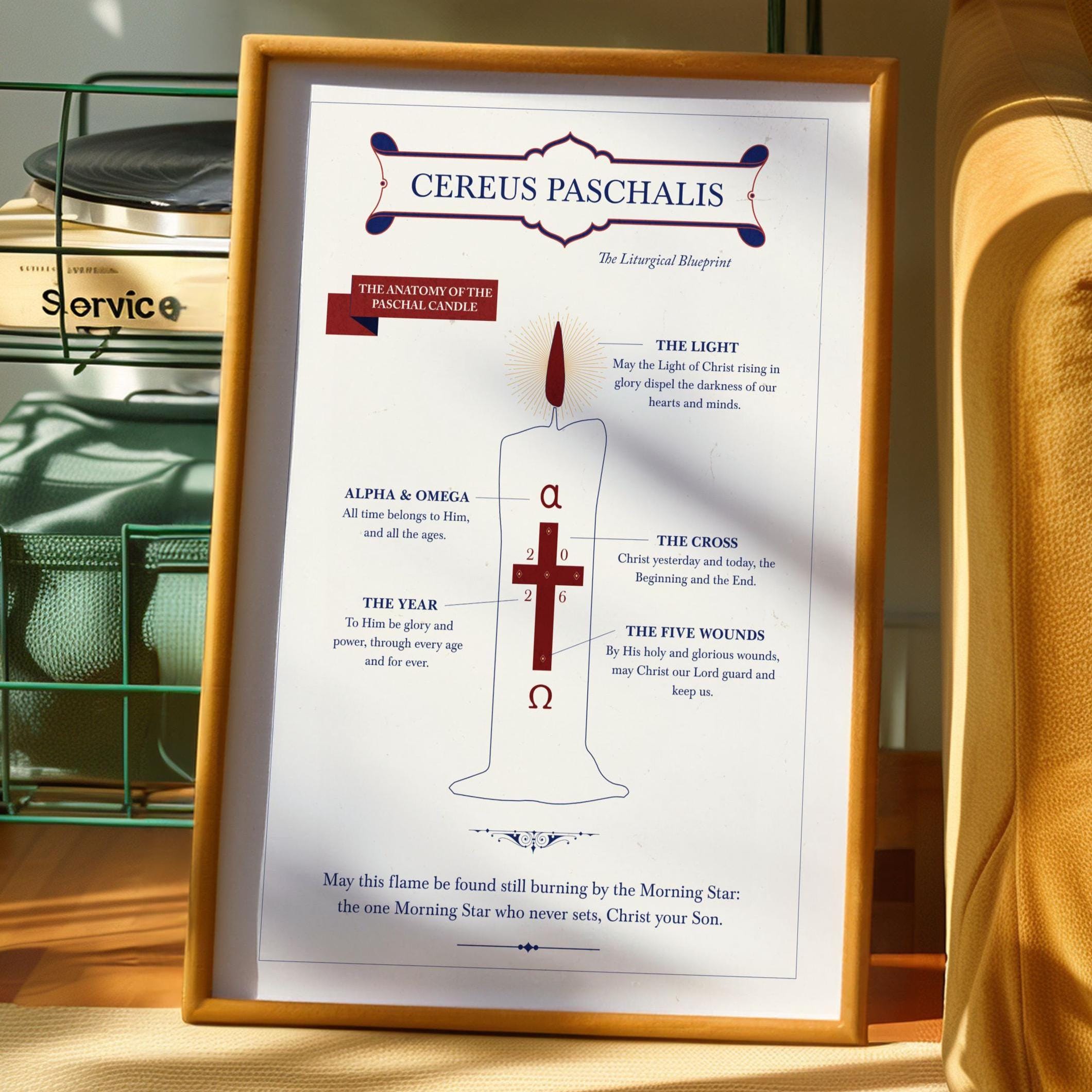 Catholic Inkography Paschal Candle Infographic Print: Catholic Easter Vigil Poster (digital ...