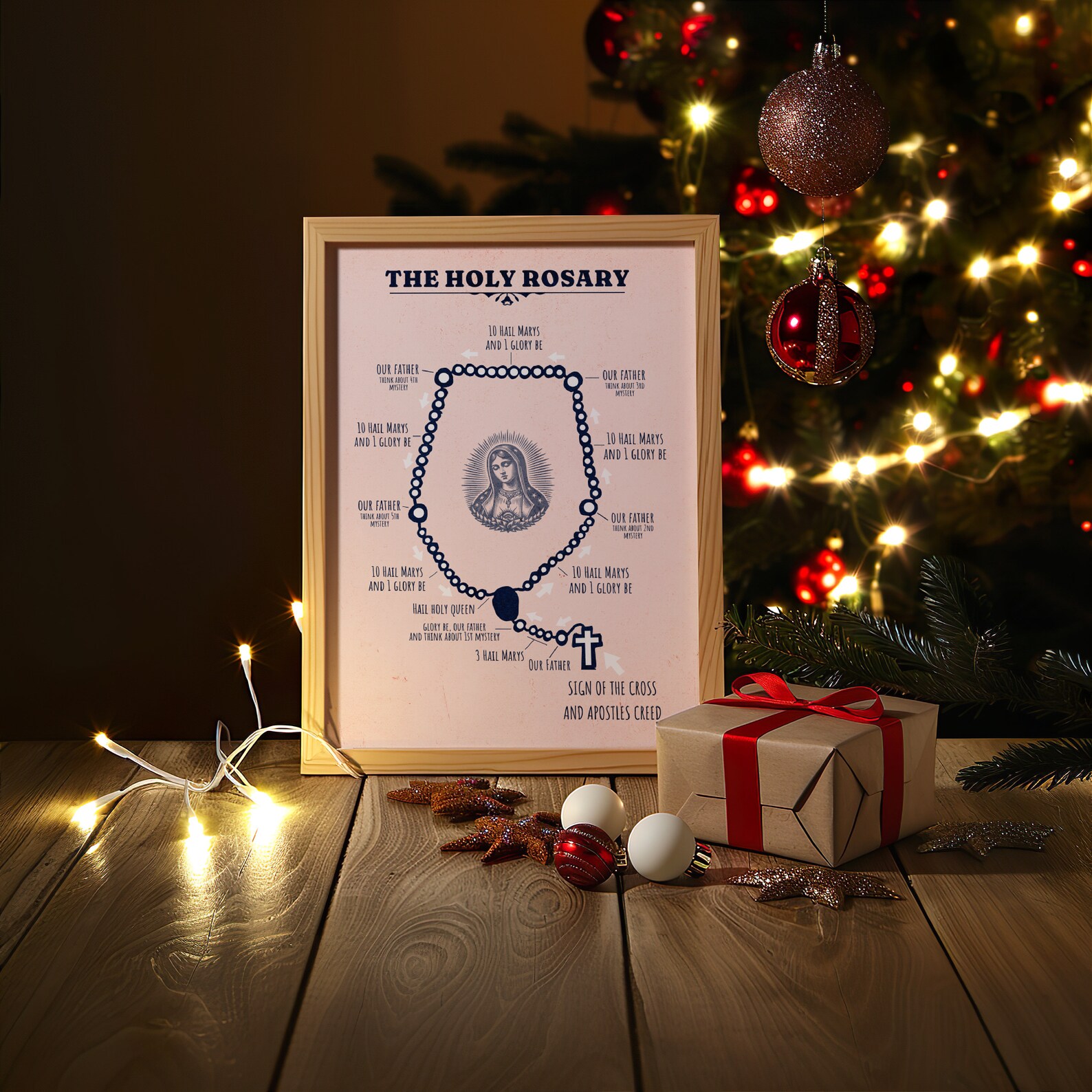 Catholic Inkography Printable Poster of the Holy Rosary: Catholic Infographic on How to ...