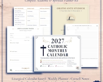 2026-2027 Catholic Student Planner Bundle: Organize Your Academic Year & Spiritual Growth (Digital)