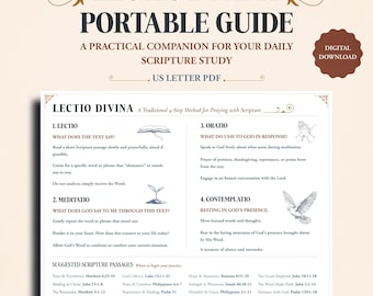Lectio Divina Bible Insert: Catholic Scripture Guide & Prayer Sheet (Digital Download)