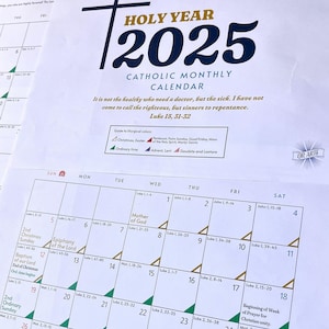 2025 Catholic Liturgical Calendar - Printable Monthly Planner