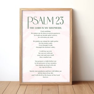 The Lord Is My Shepherd&#39; Poster - Psalm 23 Wall Art