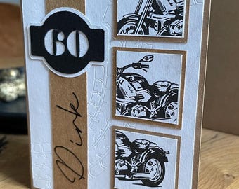Tarjeta de cumpleaños de motocicleta