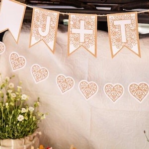 Personalized wedding bunting