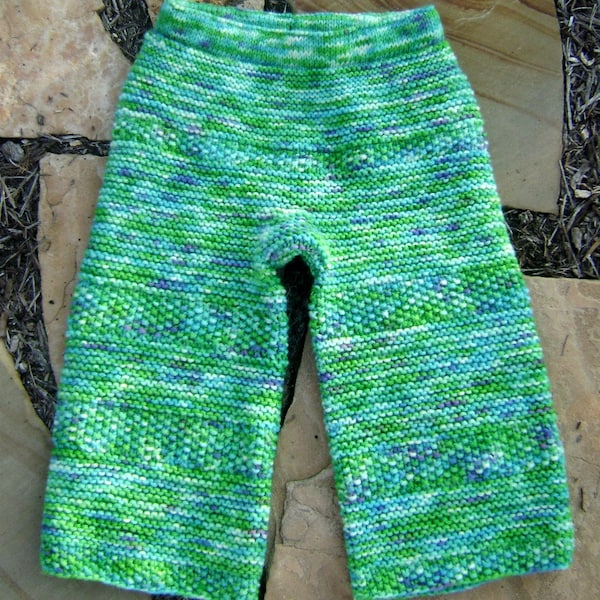 Wool Soaker Knitting Pattern for GARTER STITCH wool longies/ pants- longies or shorties- Cushy Pattern ONLY