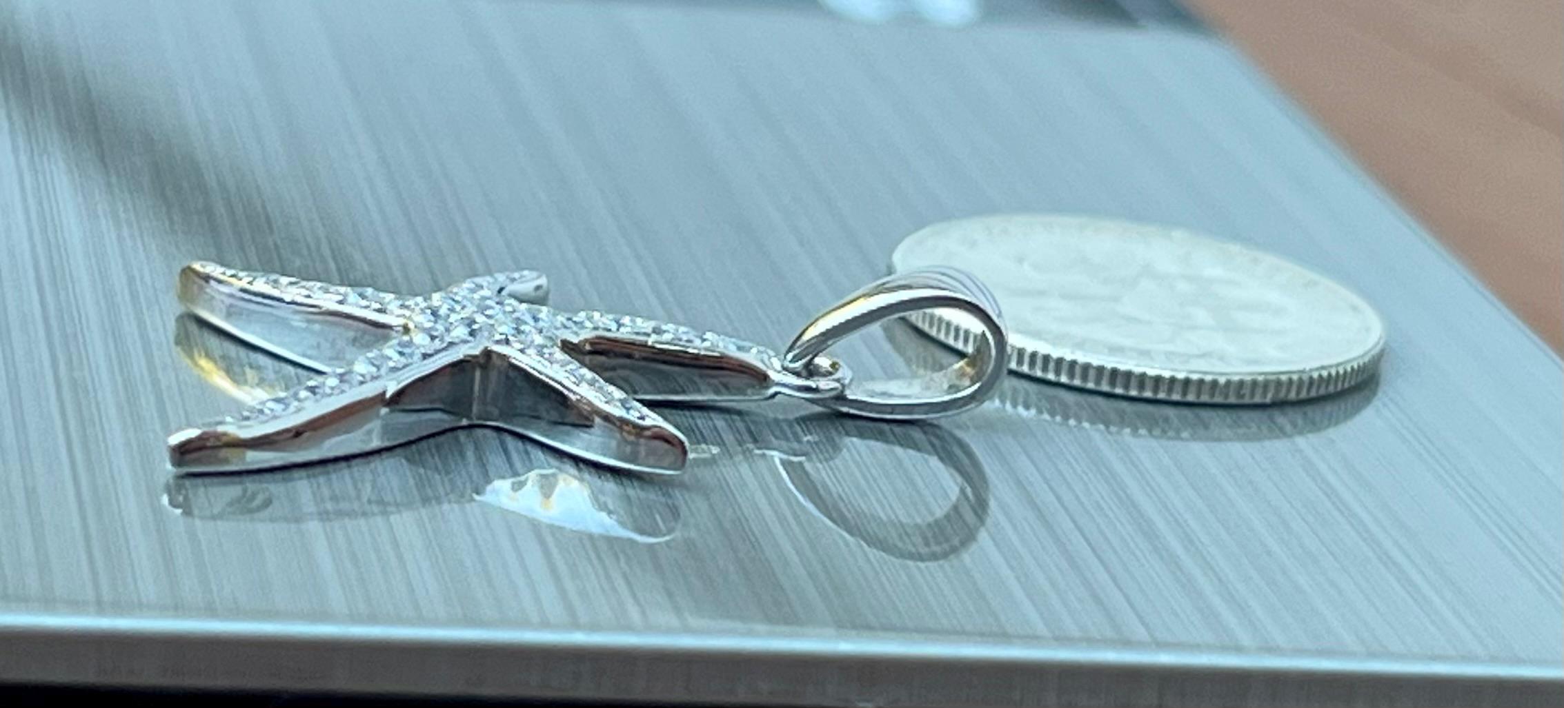 925 Starfish Sterling Silver Pendant Star Fish - Etsy