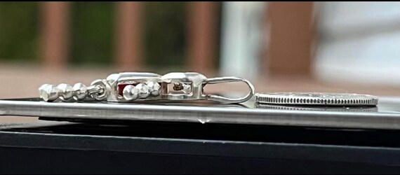 925 Dangle Red Triangle Doll Sterling Silver Trin… - image 13