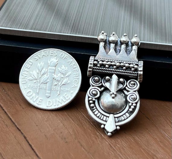 925 Nutcracker Antique Sterling Silver Pendant - image 5