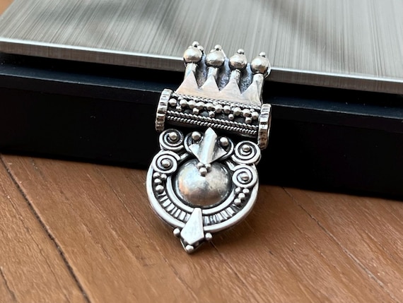925 Nutcracker Antique Sterling Silver Pendant - image 1