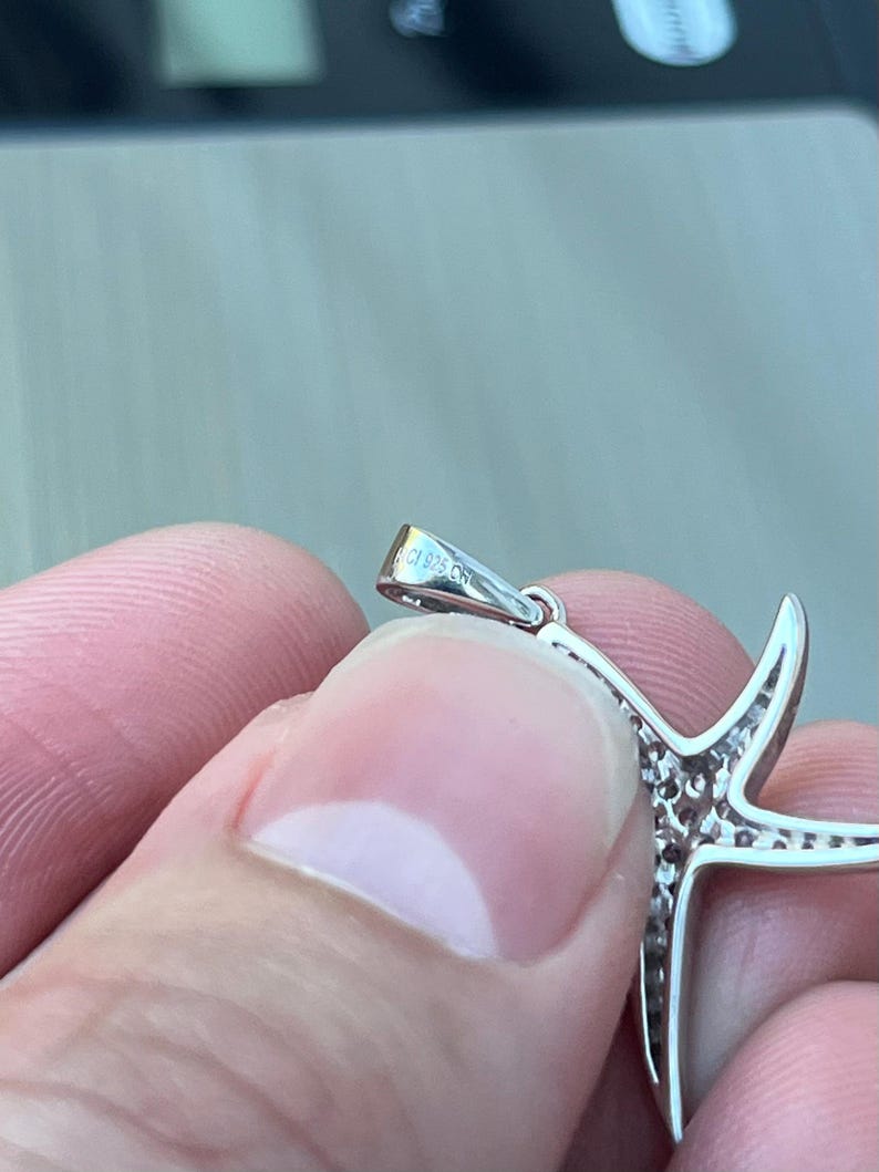 925 Starfish Sterling Silver Pendant Star Fish - Etsy