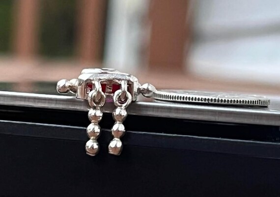 925 Dangle Red Triangle Doll Sterling Silver Trin… - image 5