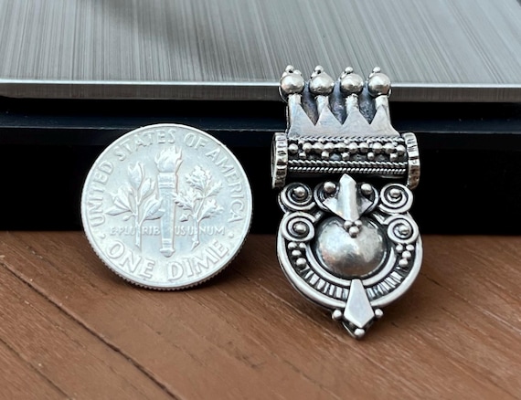 925 Nutcracker Antique Sterling Silver Pendant - image 7