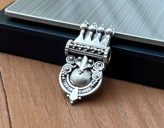 925 Nutcracker Antique Sterling Silver Pendant - image 6