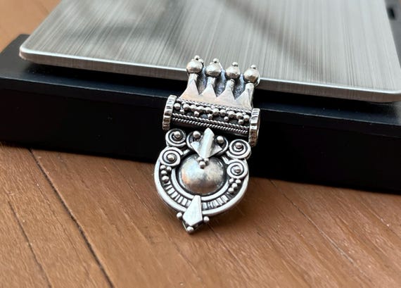 925 Nutcracker Antique Sterling Silver Pendant - image 8