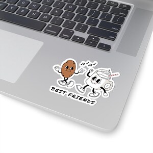 Niedliche Best Friends Kiss-Cut Aufkleber, lustige Freundschaftsgeschenke, Laptop-Dekor, niedliche Aufkleber für Kinder, spielerische Gastgeschenke