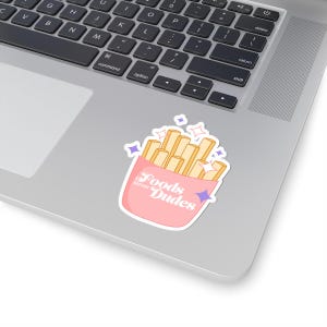 Leuk stickerpakket voor foodies - "Foods Before Dudes" | Schattig laptopdecor, cadeaus voor vrienden, studentenkamer, eigenzinnig briefpapier, snack
