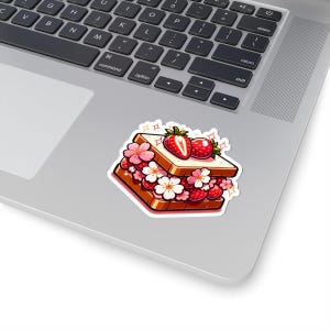 Stickers découpés, cadeau autocollant sandwich Sakura mignon, fleurs de cerisier esthétiques florales, drôle de kawaii, cadeau mignon, autocollants pour elle, kawaii