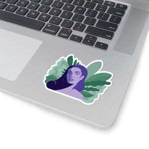 Stickers élégants à découper - oeuvres d'art murales stimulantes, décoration d'ordinateur portable, cadeau pour amoureux des plantes, décoration d'intérieur esthétique, accessoires uniques
