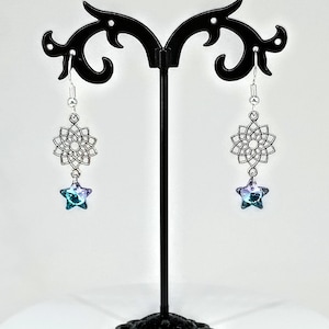 Crystal star earrings