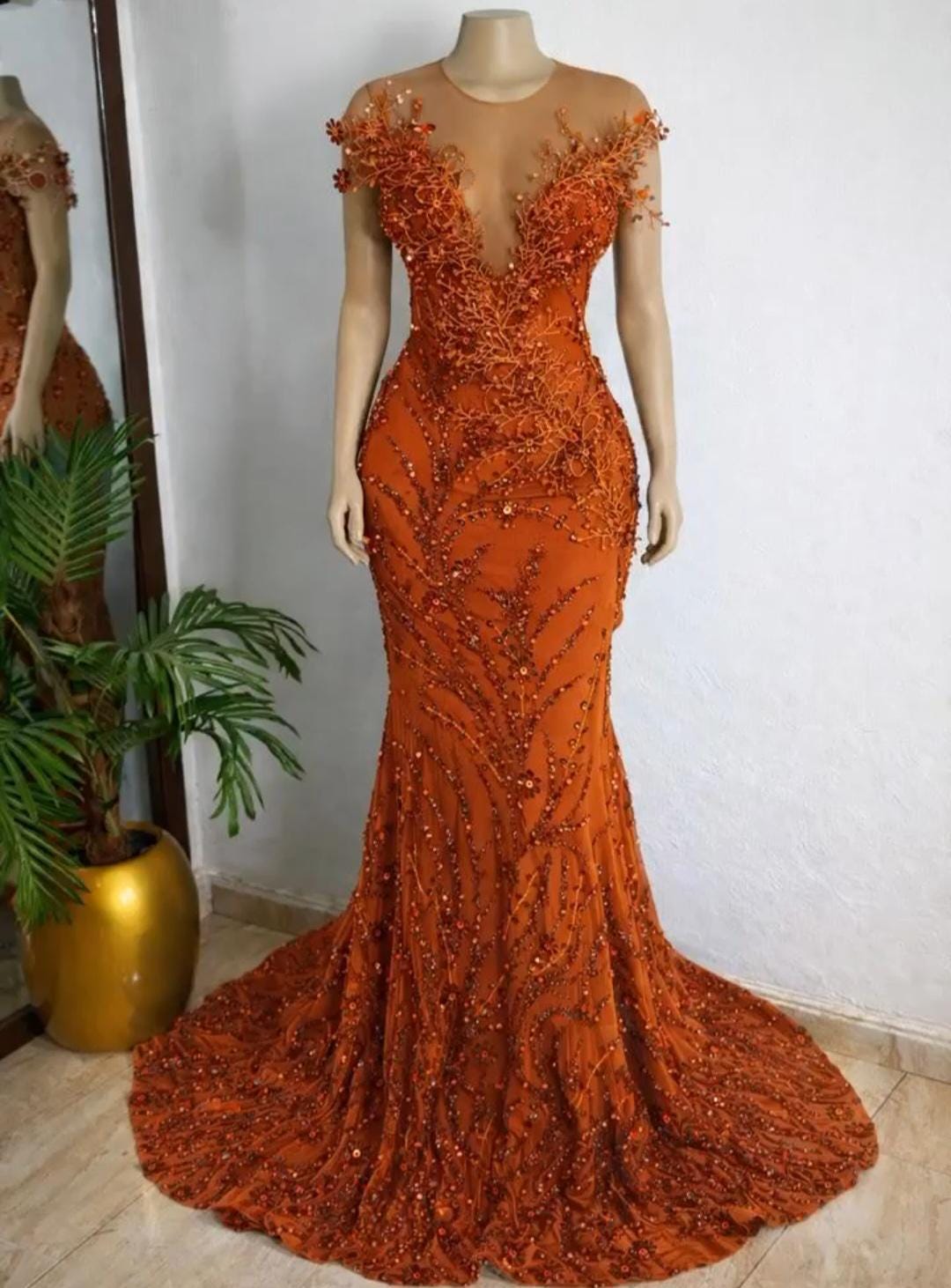 satin and lace long sleeve wedding dress High-Neck Lace and Satin A-Line Wedding Dress main image 0