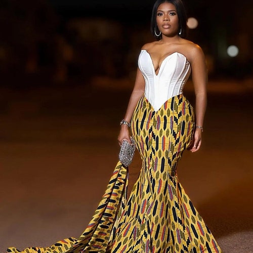African Ankara Corset Dress, African Anniversary Corset Dress, African  Women's Attire, African Engagement dress, African Corset Dress - Etsy