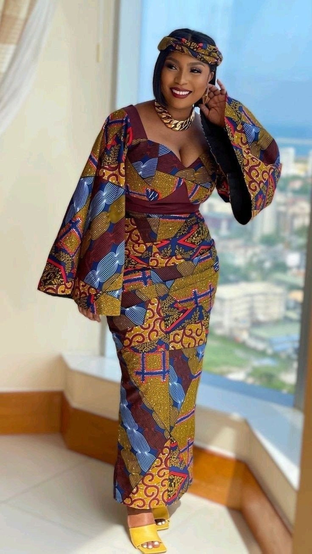 African Ankara Dress, African Anniversary Dress, African Women's Attire, African Engagement Dress