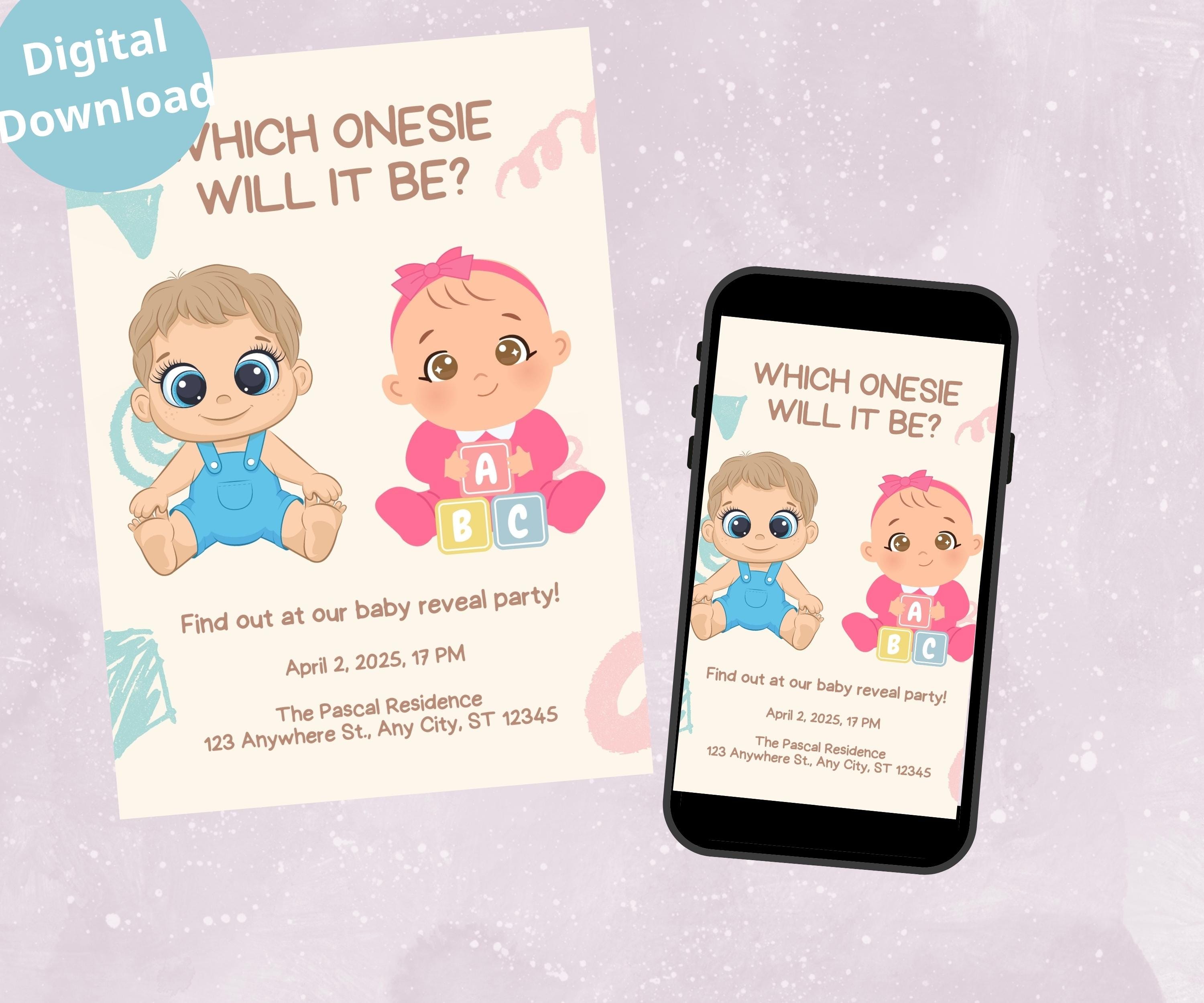 Fairepart de révélation de genre bébé garçon ou fille ? Sexe, fête — free download
