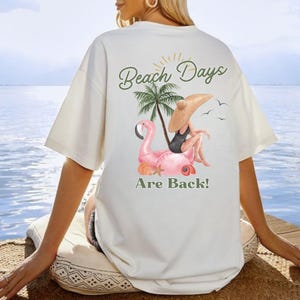 Flamingo Beach T-Shirt: Vacation Vibes Graphic Tee