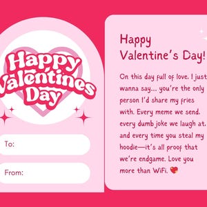 Cartão de Dia dos Namorados Rosa e Branco com Mensagem Fofa ValentineCard,RomanticCard,LoveMessage, CuteGift,FunnyLove,ValentinesDay2025,SweetLove