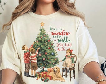Vintage Christmas Tree T-Shirt: Retro Family Holiday Tee (Digital Download)
