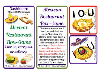 Mexican Restaurant - Box Savings Challenge Game