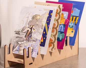 Postkartenständer, Grußkartenständer, Abgestufter Ständer, Verkaufsständer für den Handel, Marktschaukasten, Aufkleberständer, Ladenständer