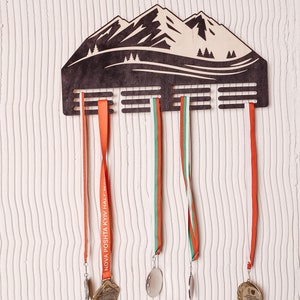 Espositore per medaglie di montagna, espositore per medaglie di corsa, porta medaglie di gara, porta medaglie per corridori, espositore per medaglie di maratona, porta medaglie di triathlon