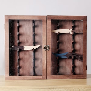 Knife display case, Knife display stand, Led Knife display cabinet, Wood Knife box, Pocket knife display, Knife holder stand, Knife storage