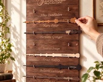 Wizard Wand Holder, Magic Wand Rack, Wooden Collectible Showcase