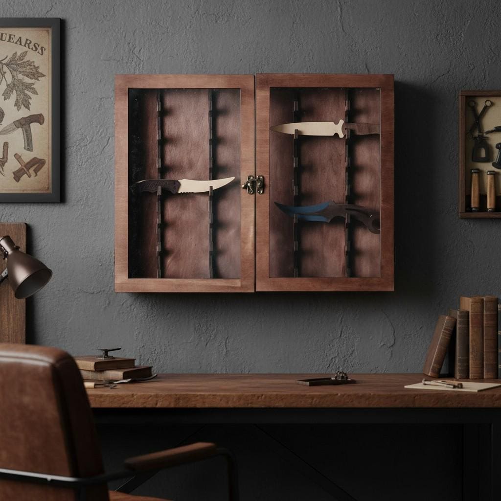 Vitrine Murale Cube 4 étagères – Déco Design 54,5 Cm – Sans Marque